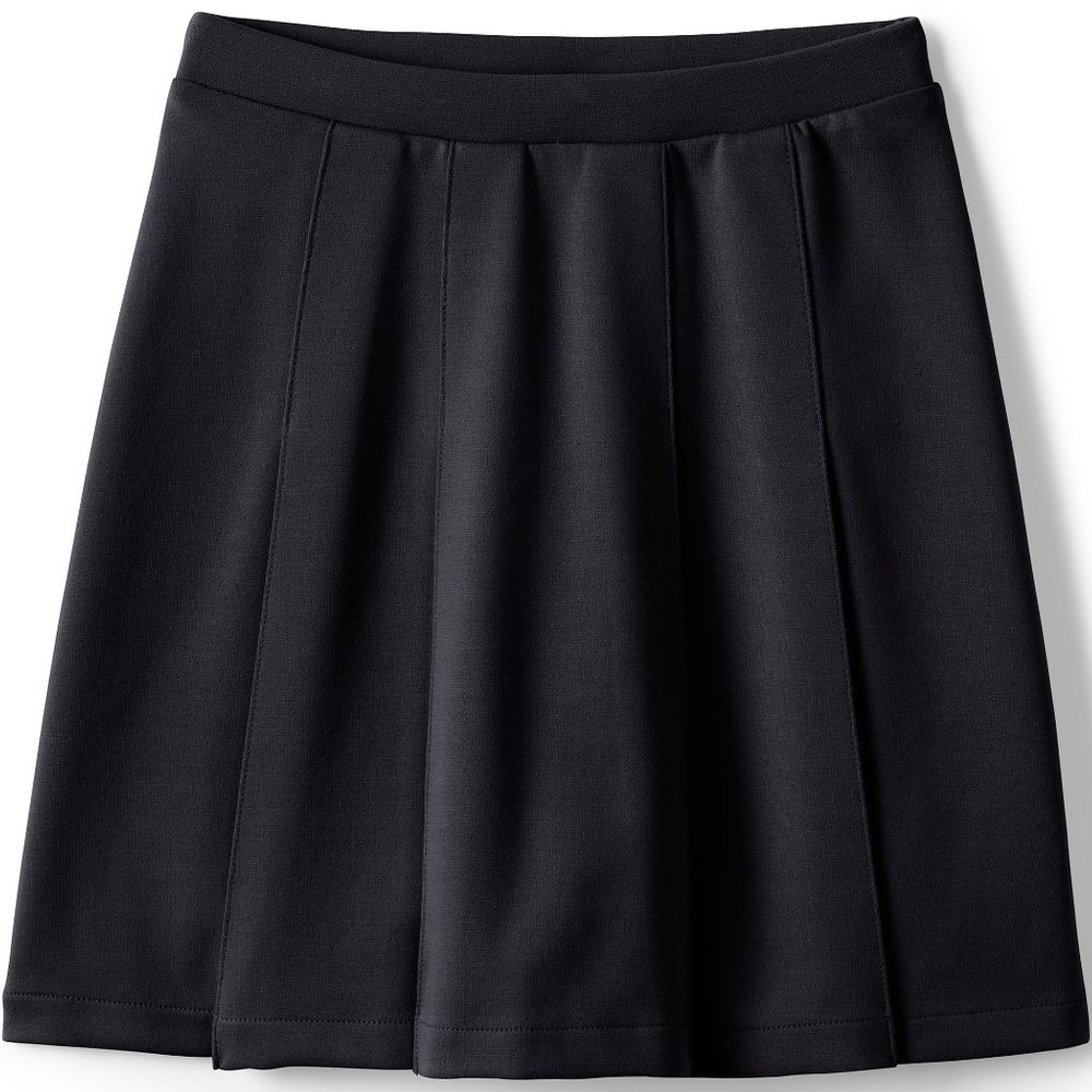 Lands' End Girls Adaptive Wear Ponte Pleat Skirt at the Knee, School Uniform